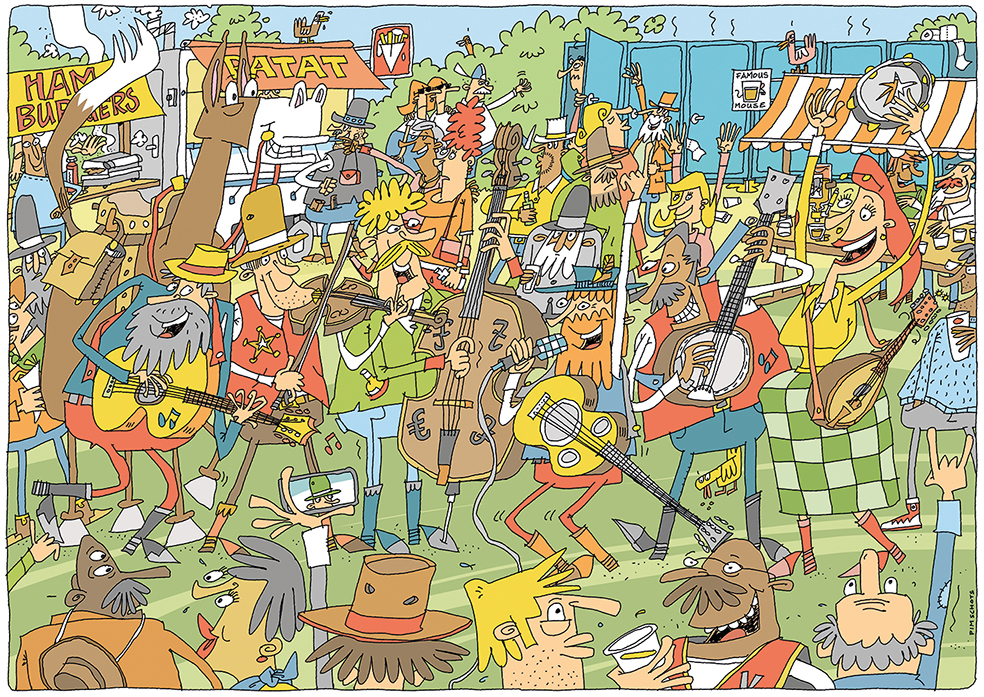 Vrij werk illustratie Bluegrass